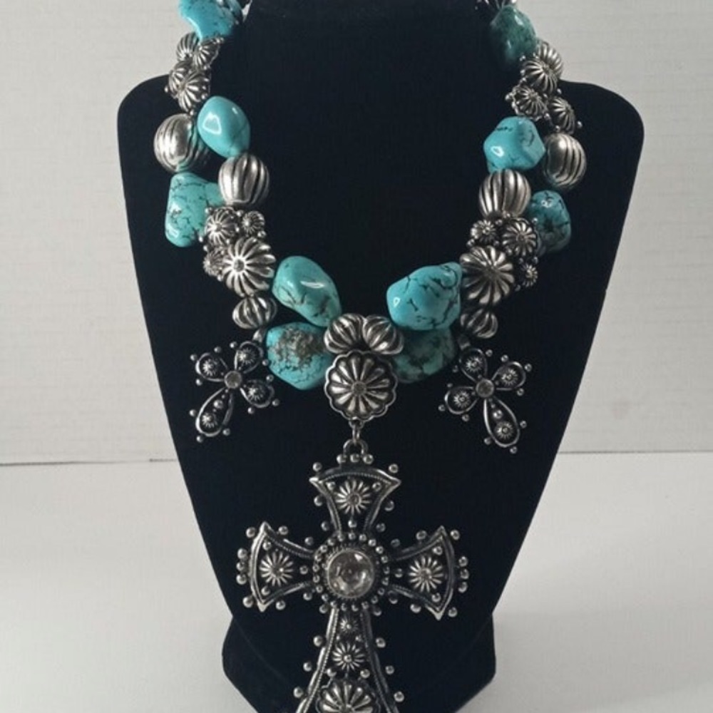 Large Turquoise Statement Necklace